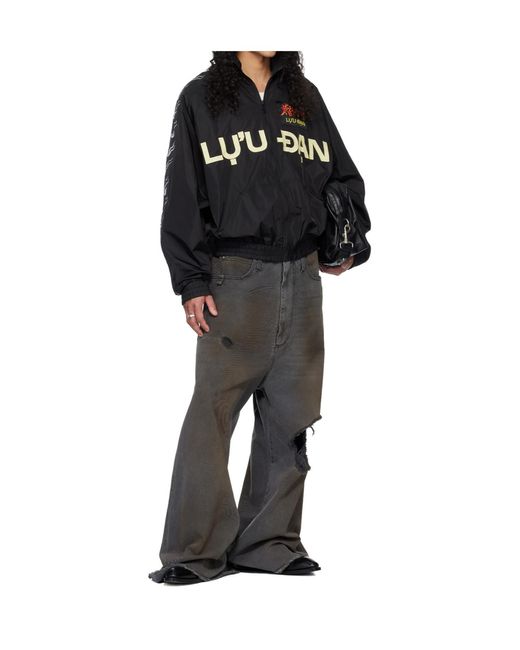 Lu'u Dan Black Windproof Long-Sleeved Ld Casual Jacket for men