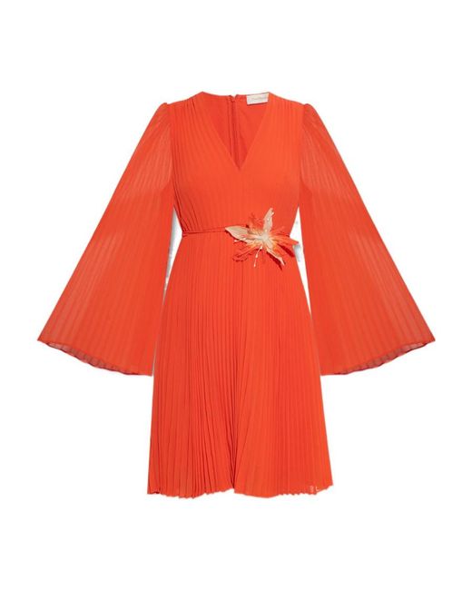 Zimmermann Red Sunray Mini Dress