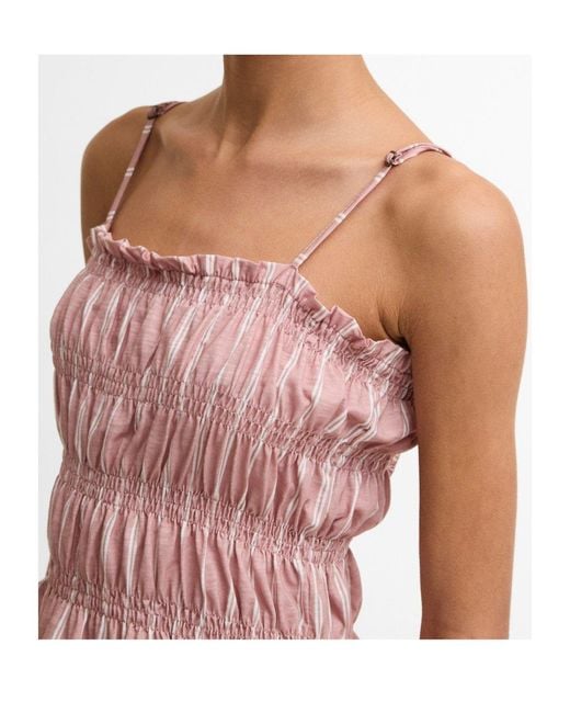 Barbour Pink Ruffled Top