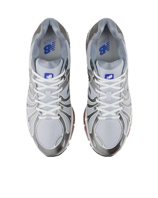 New Balance Gray 1890 Lace-Up Sneakers for men