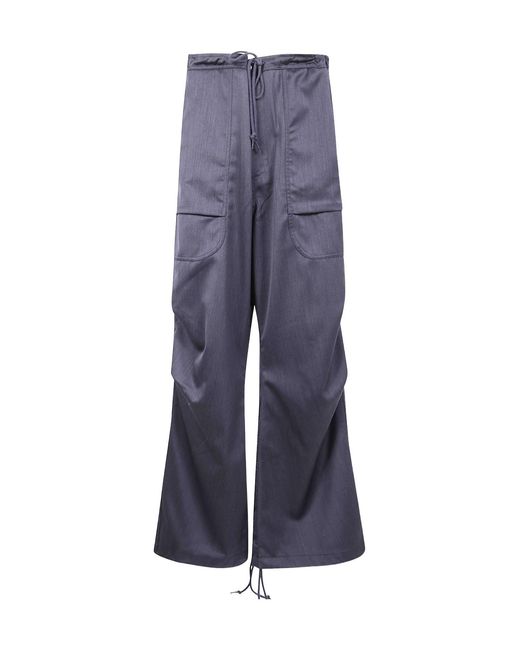 Entire studios Blue Drawstring Cargo-Pocket Trousers