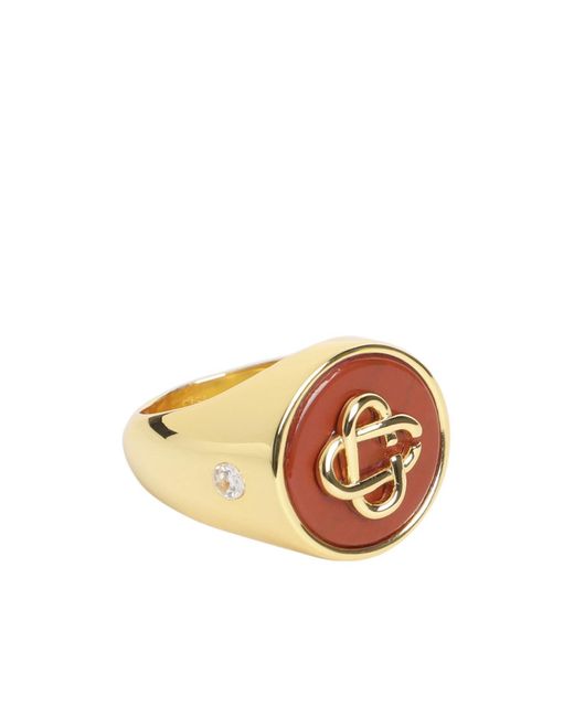 Casablanca Brown Stone Signet Ring for men