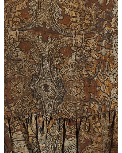 Uma Wang Brown Floral Pattern Dress