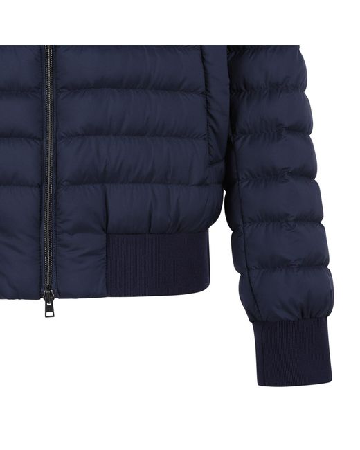 Herno Black Quilted Bomber Down Jacket for men