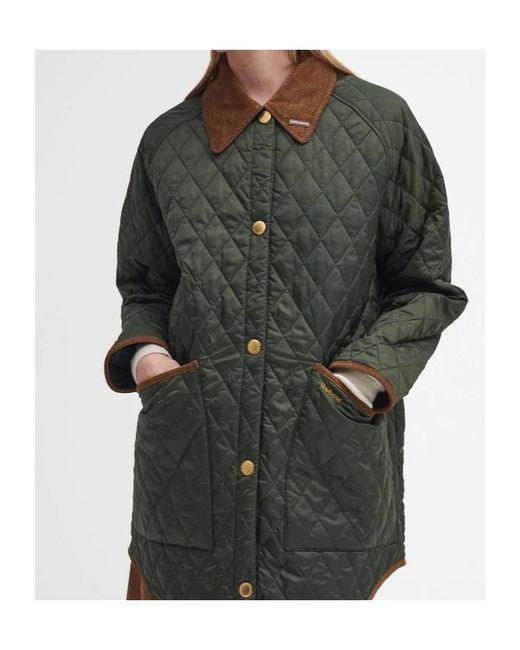 Barbour Green 30Th Anniversary Liddesdale Oversized Quilted Jacket