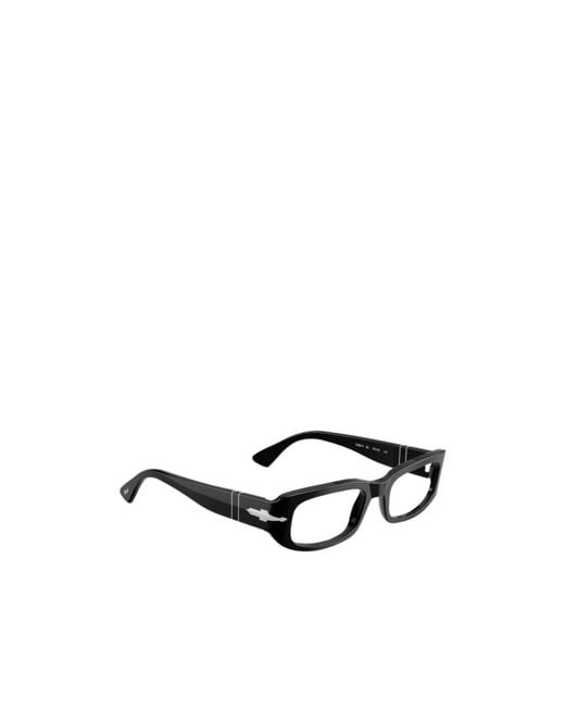 Persol White Geometric Frame Plain Mirror for men