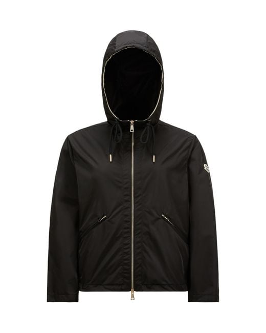 Moncler Black Cassiopea Zip-Up Hooded Jacket