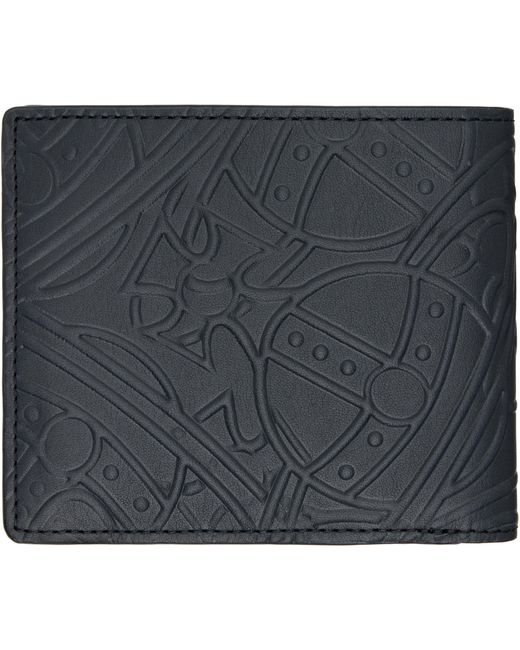 Vivienne Westwood Black Leather Bi-Fold Wallet for men