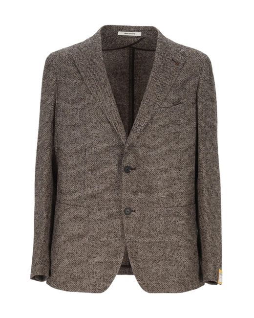 Tagliatore Brown Single-Breasted Blazer for men