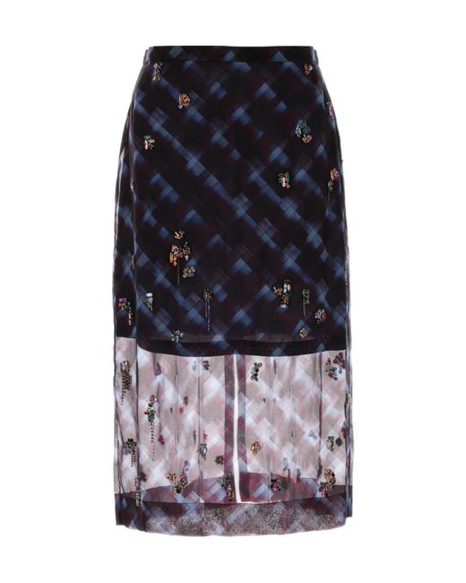 Dries Van Noten Multicolor Sokna Printed Midi Skirt