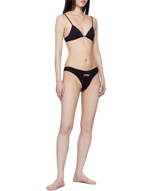 DIESEL Black Luna-Dnm Logo Detailed Bralette