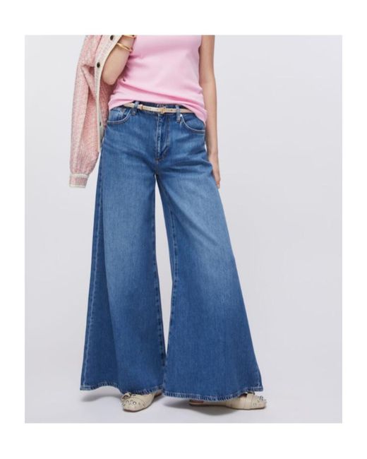Liu Jo Blue High-Waisted Super-Flared Jeans