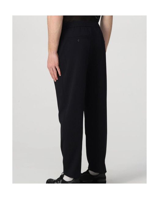 Emporio Armani Black Logo Casual Pants for men