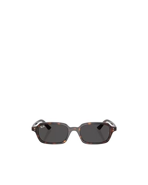 Ray-Ban White Rectangle Frame Sunglasses for men