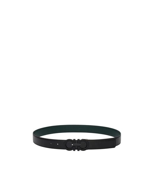 Ferragamo Black Adjustable And Reversible for men