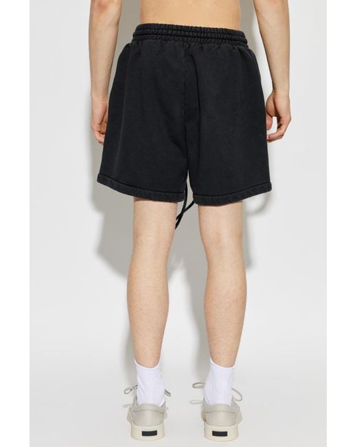 Fear Of God Black Elastic Waist Shorts for men