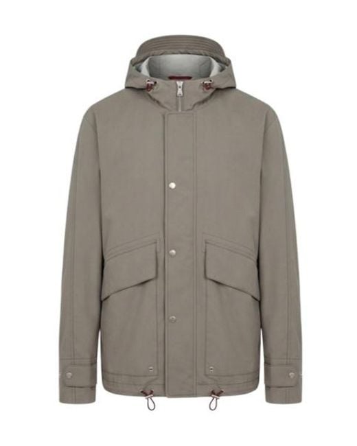 Brunello Cucinelli Gray Long-Sleeved Casual Jacket for men