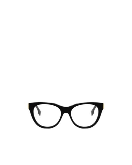 Fendi White Eyewear Cat-Eye Frame Glasses for men