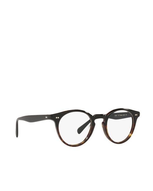 Oliver Peoples White Romare Round-Frame Glasses for men
