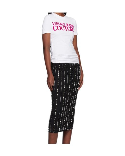Versace Jeans Black Elastic Waist Skirt