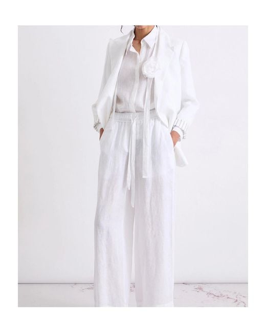 Marella White Pure Linen Blazer