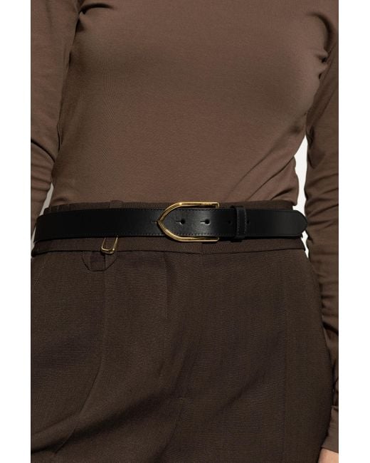 Jacquemus Black Bambino Slim Leather Belt for men