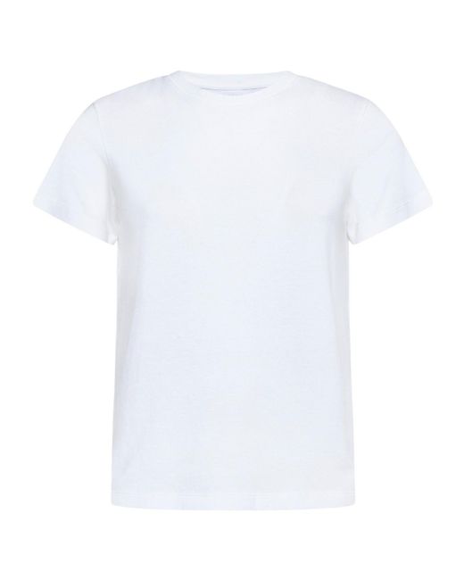 Khaite White The Samson Crewneck T-Shirt