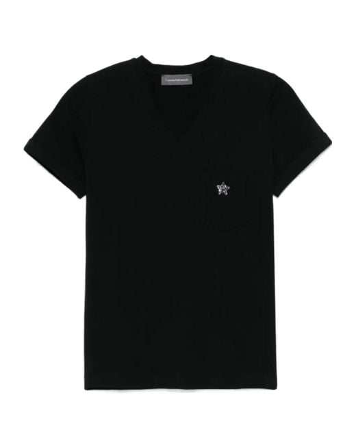 Lorena Antoniazzi Black Short-Sleeved Tops