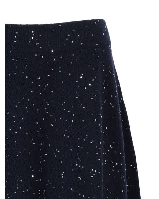 Antonelli Blue Sequined Skirt