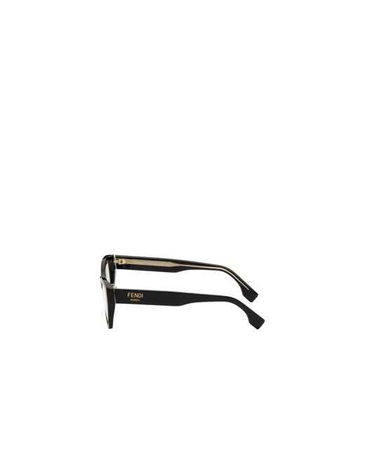 Fendi White Rectangular Optical Glasses