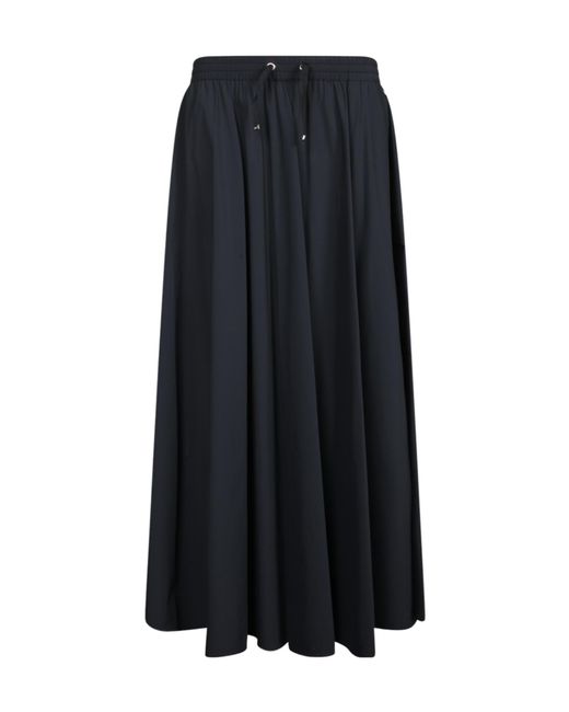 Herno Black Drawstring Pleat Detailed Skirt
