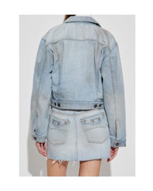 Balenciaga Blue Layered Denim Jacket