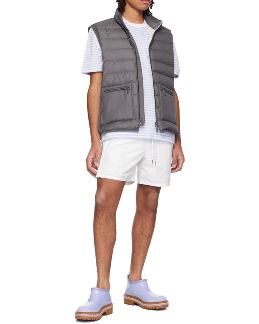 Thom Browne Gray Zipped Down Gilet for men