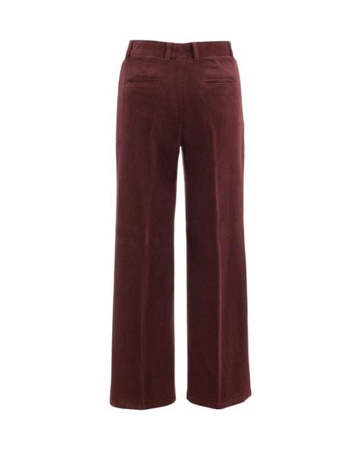Ql2 Purple Wide-Leg Corduroy Pants