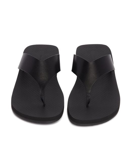 The Row Black Dune Classic Ginza Slip-On Slides