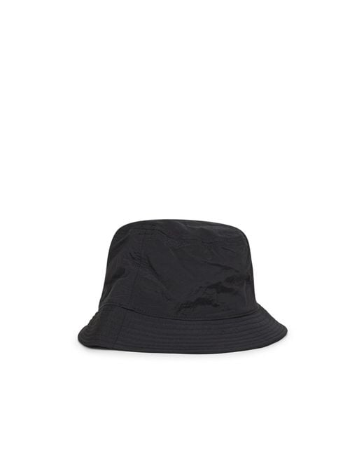 Stone Island Black Logo Embroidered Hat for men