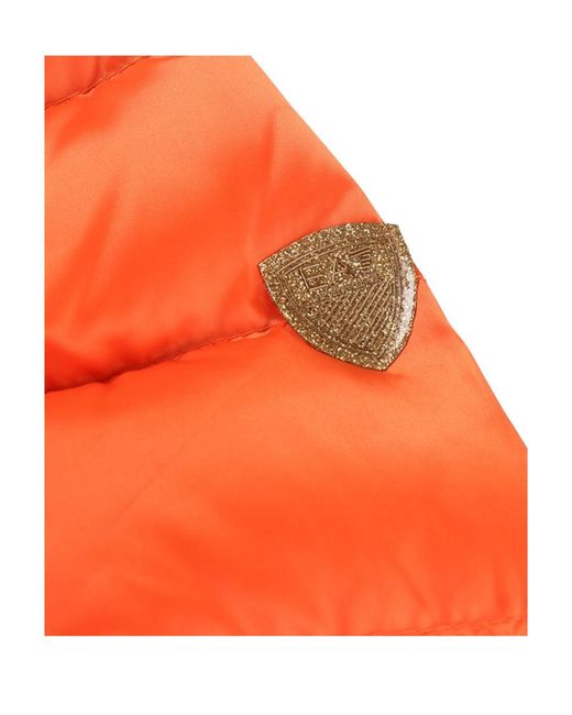 EA7 Orange Logo Details Down Jacket