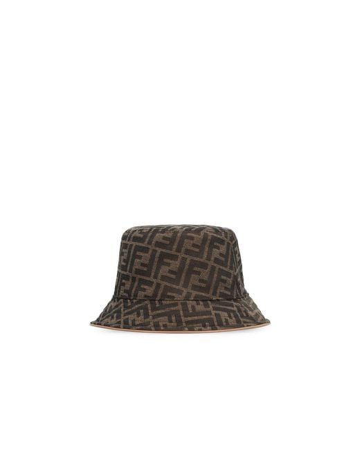 Fendi Brown Ff Jacquard Bucket Hat