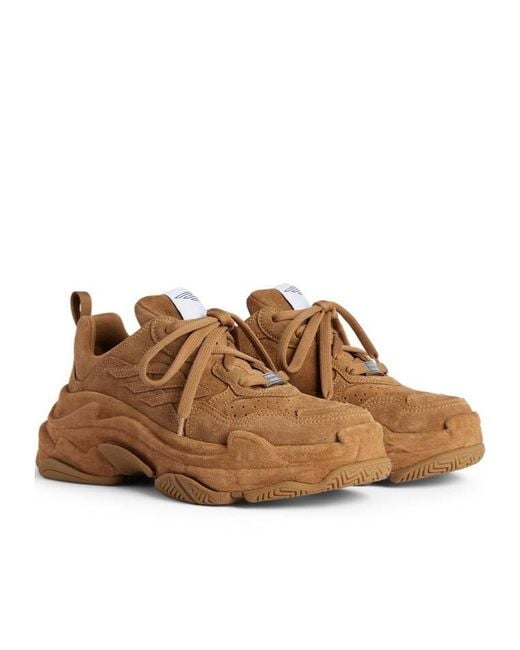 Balenciaga Brown Triple S Chunky Sneakers