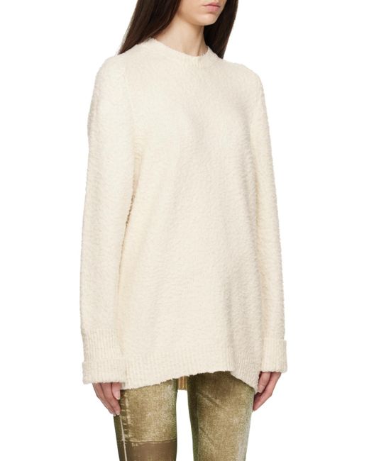 Maison Margiela White Crewneck Long Sleeved Jumper