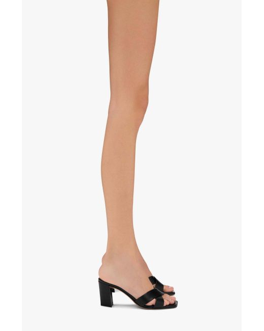 Paris Texas Black Dafne Crossover Strap Mules