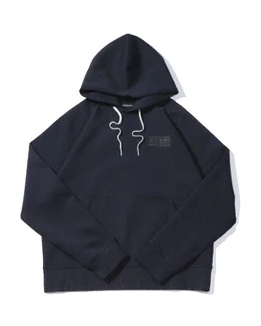 Emporio Armani Blue Logo Hooded Sweater for men