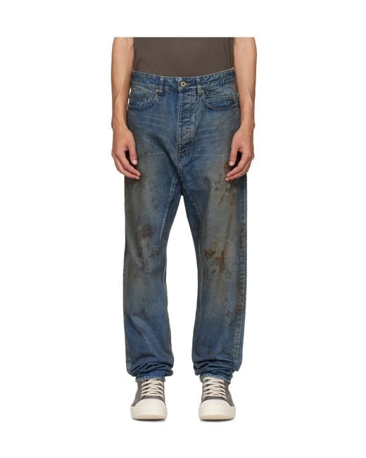 Rick Owens Blue Belt Loop Jeans for men