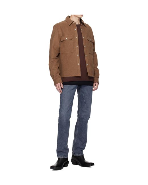 Rick Owens Brown Raw-Edge Crew-Neck Sweatshirt for men
