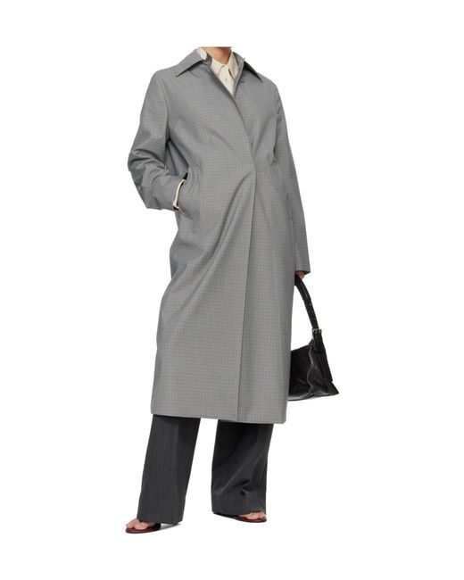 Our Legacy Gray Capital Wool Blend Lapel Coat