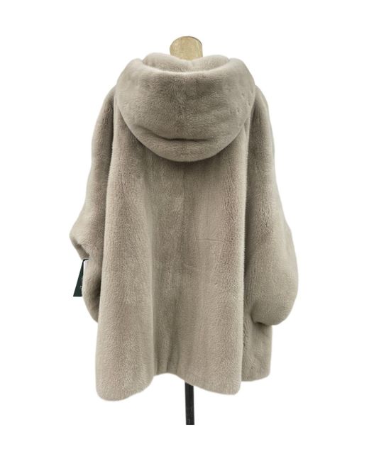 Yves Salomon Multicolor Hooded Cloak