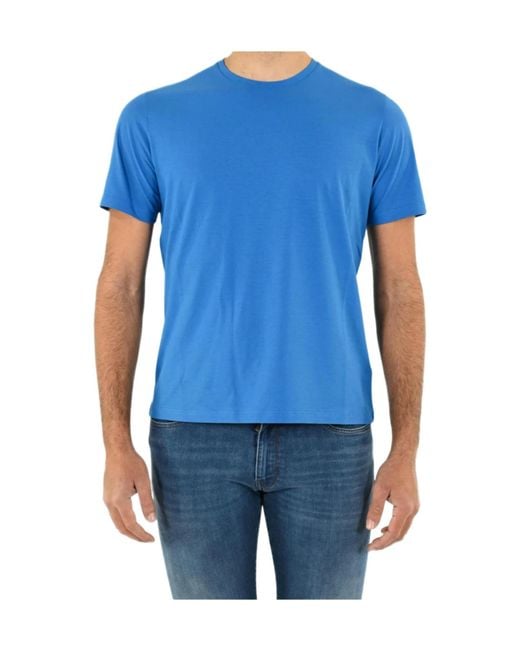 Herno Blue Crew-Neck T-Shirt for men