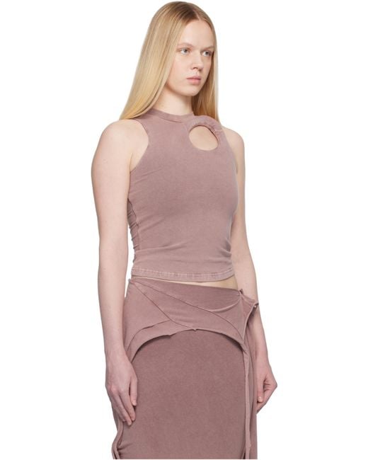 OTTOLINGER Purple Donut Exo Cutout Tank Top