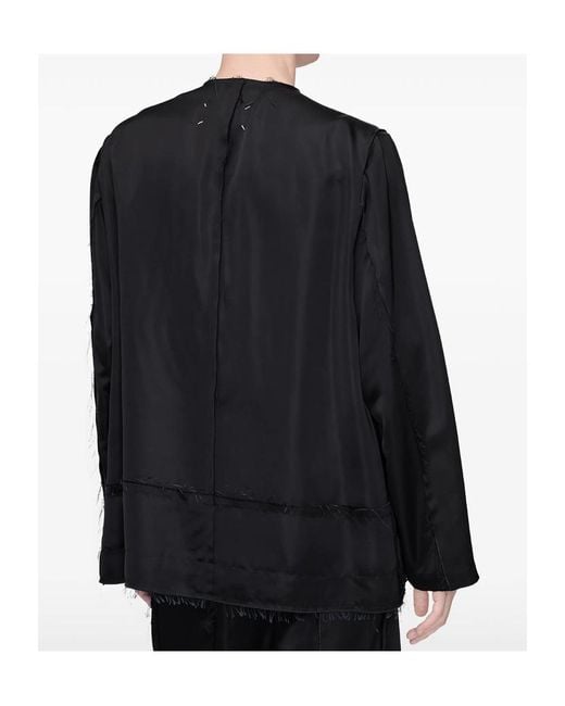 Maison Margiela Black Patchwork Satin Jacket for men