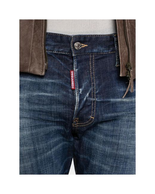 DSquared² Blue Slim Twst Distressed Jeans for men